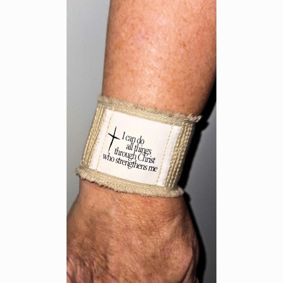 Hand Crafted Jewelry Christian Religious Bracelet Cuff Christ Faith